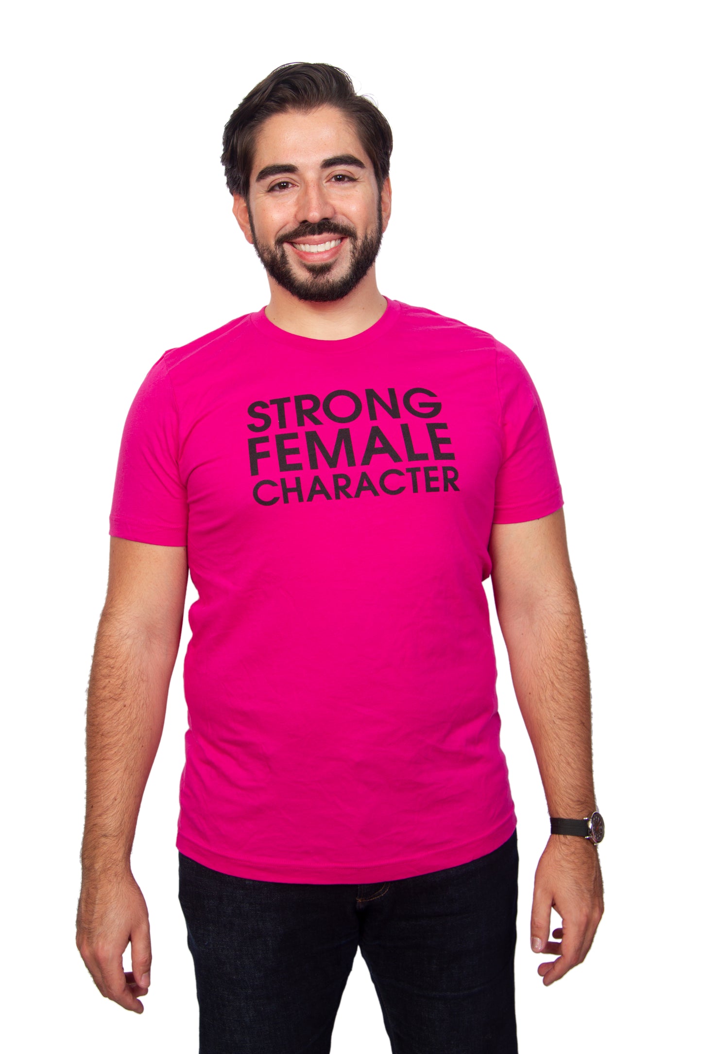 Strong Female Character Pink T-shirt