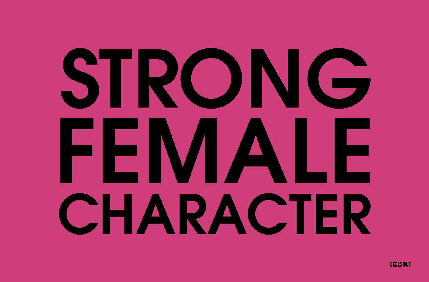 Strong Female Character Pink Poster