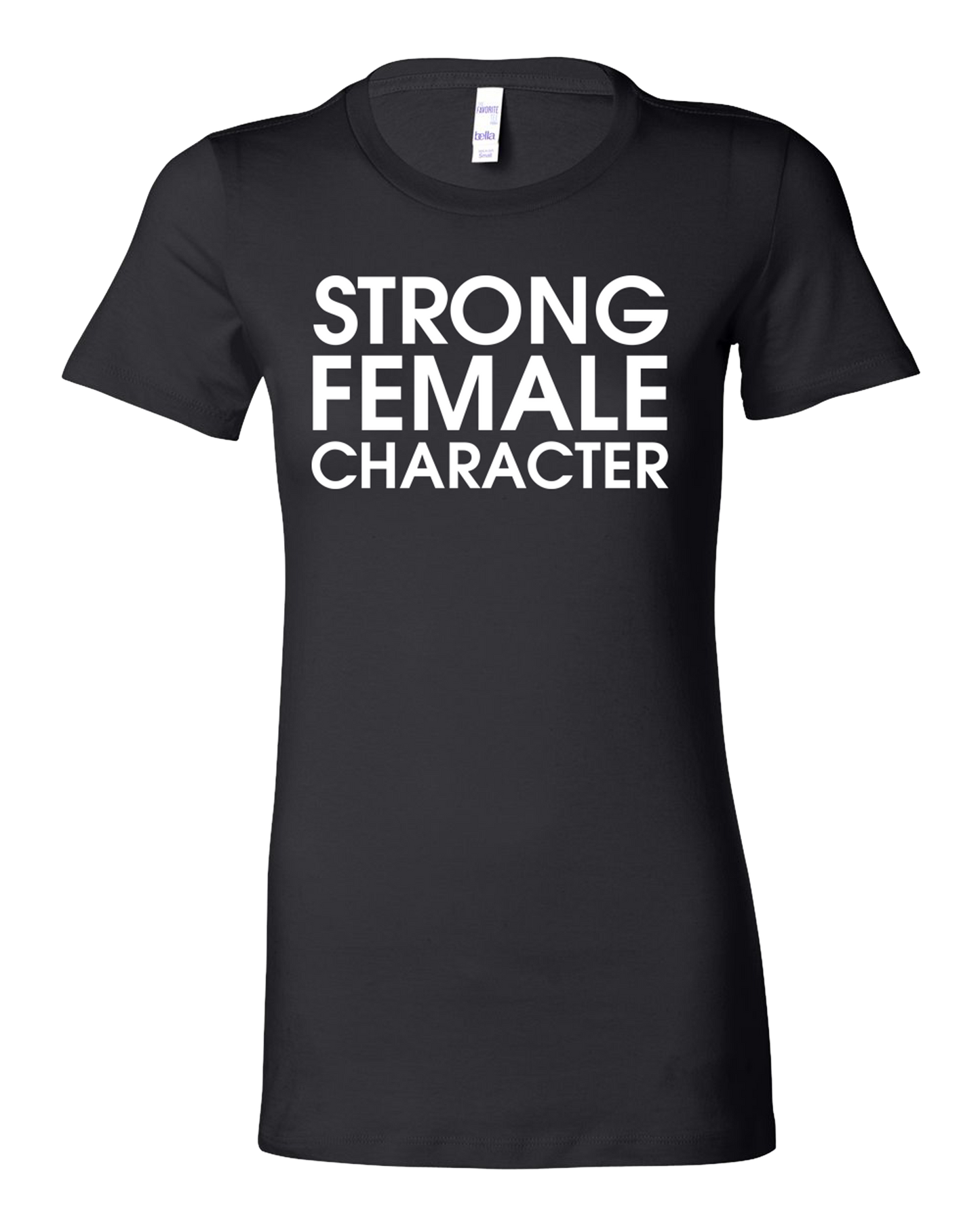 Strong Female Character Black T-shirt - Fitted Cut